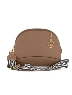 Leder-Umhängetasche "Marghera" In Taupe - (B)26 X (H)20 X (T)8 Cm