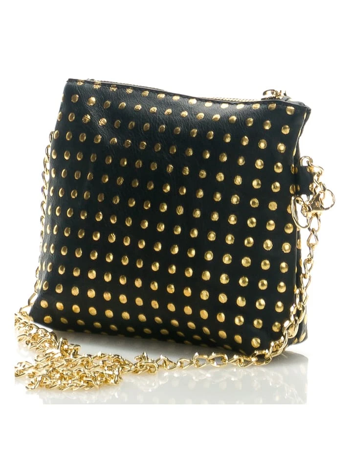 Leder-Umhängetasche "Ninfea" In Schwarz/ Gold - (B)20 X (H)22 X (T)2 Cm 2 Leder-Umhängetasche "Ninfea" In Schwarz/ Gold - (B)20 X (H)22 X (T)2 Cm – Bild 2