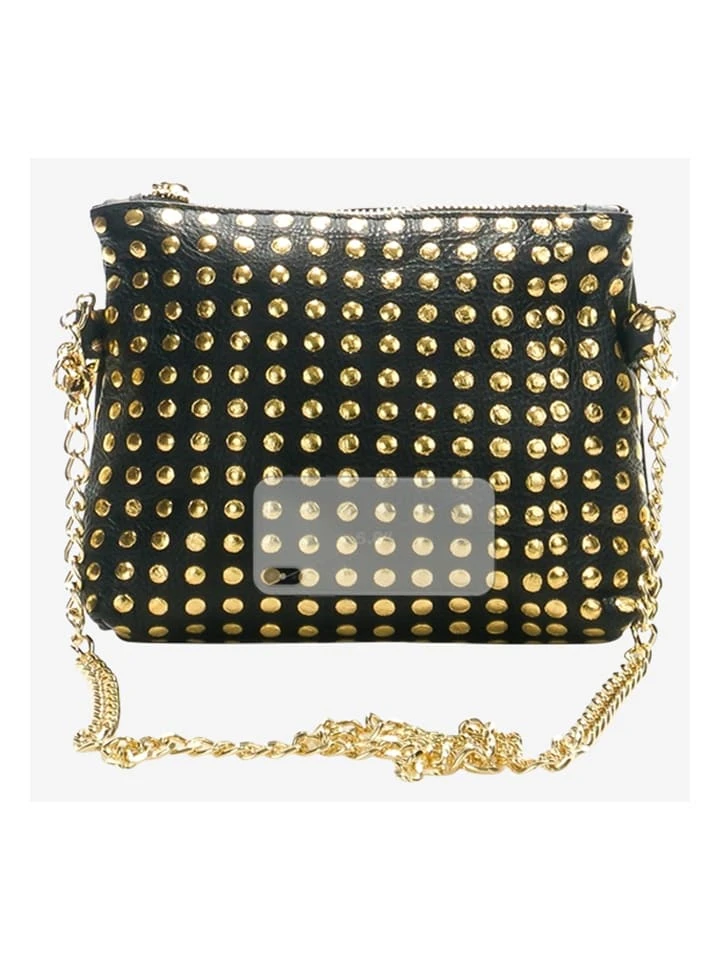 Leder-Umhängetasche "Ninfea" In Schwarz/ Gold - (B)20 X (H)22 X (T)2 Cm 7 Leder-Umhängetasche "Ninfea" In Schwarz/ Gold - (B)20 X (H)22 X (T)2 Cm – Bild 7