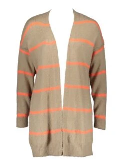 Cardigan In Beige/ Orange