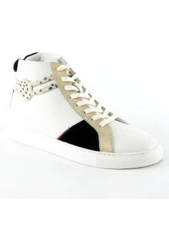 Leder-Sneakers "Milano" In Weiß/ Schwarz -Limango Verkäufe nalaim leder sneakers milano in weiss schwarz 1