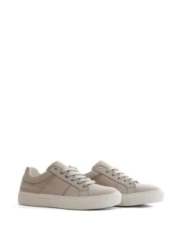 Leder-Sneakers "A.DeLaSota" In Grau