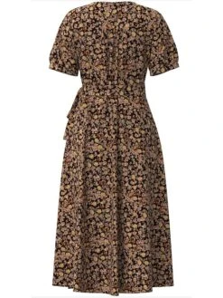 Object Kleid "Elin" In Orange/ Schwarz -Limango Verkäufe object kleid elin in orange schwarz 1