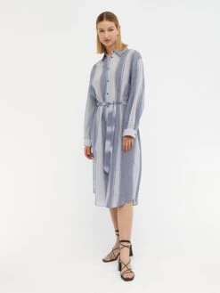 Object Kleid "Malina" In Blau/ Weiß -Limango Verkäufe object kleid malina in blau weiss 2