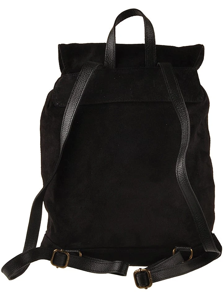 Leder-Rucksack "Chiny" In Schwarz - (B)38 X (H)40 X (T)17 Cm 2 Leder-Rucksack "Chiny" In Schwarz - (B)38 X (H)40 X (T)17 Cm – Bild 2