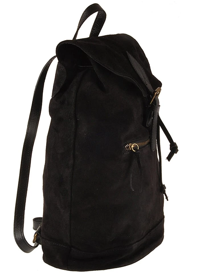 Leder-Rucksack "Chiny" In Schwarz - (B)38 X (H)40 X (T)17 Cm 3 Leder-Rucksack "Chiny" In Schwarz - (B)38 X (H)40 X (T)17 Cm – Bild 3