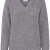 OXMO Strickpullover In Grau