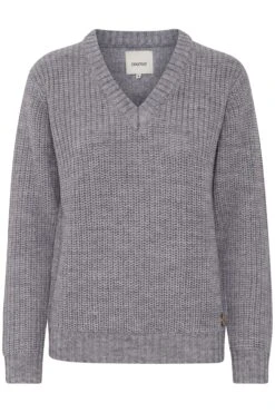 OXMO Strickpullover In Grau