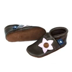 Hausschuhe / Lederpuschen Mit Blume In Dunkelbraun / Lila -Limango Verkäufe pantau its a small world hausschuhe lederpuschen mit blume in dunkelbraun lila 1