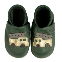 Hausschuhe / Lederpuschen Mit Feuerwehr In Grün / Gold -Limango Verkäufe pantau its a small world hausschuhe lederpuschen mit feuerwehr in grun gold 1 scaled