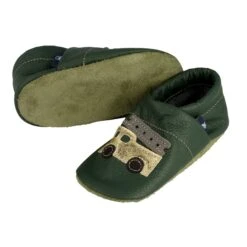 Hausschuhe / Lederpuschen Mit Feuerwehr In Grün / Gold -Limango Verkäufe pantau its a small world hausschuhe lederpuschen mit feuerwehr in grun gold 2