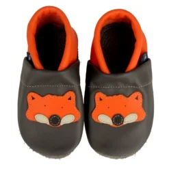 Hausschuhe / Lederpuschen Mit Fuchs In Grau / Orange -Limango Verkäufe pantau its a small world hausschuhe lederpuschen mit fuchs in grau orange 1 scaled