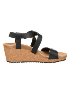 Leder-Keilsandaletten "Sibyl Ring-Buckle" In Schwarz - Weite S -Limango Verkäufe papillio leder keilsandaletten sibyl ring buckle in schwarz weite s 1