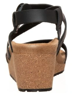 Leder-Keilsandaletten "Sibyl Ring-Buckle" In Schwarz - Weite S -Limango Verkäufe papillio leder keilsandaletten sibyl ring buckle in schwarz weite s 2