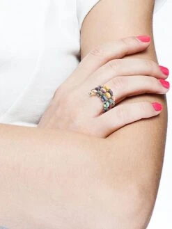 Perlen-Ring In Bunt -Limango Verkäufe pearline perlen ring in bunt 1