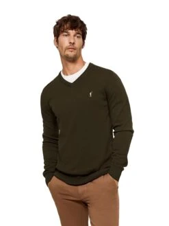 POLO CLUB Pullover In Khaki