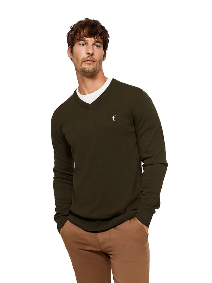 POLO CLUB Pullover In Khaki 1 POLO CLUB Pullover In Khaki