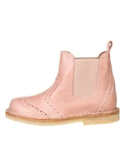 Pom Pom Leder-Chelsea-Boots In Rosa