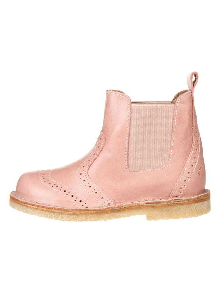 Pom Pom Leder-Chelsea-Boots In Rosa 1 Pom Pom Leder-Chelsea-Boots In Rosa