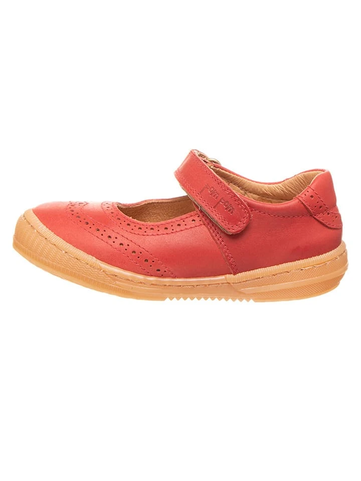 Pom Pom Leder-Spangenballerinas In Rotbraun 1 Pom Pom Leder-Spangenballerinas In Rotbraun