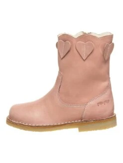 Pom Pom Leder-Winterboots In Rosa