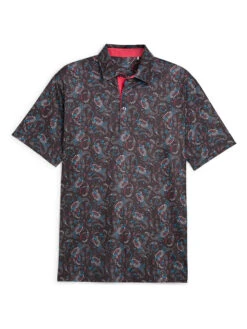 Puma Poloshirt "Cloudspun Paisley" In Anthrazit