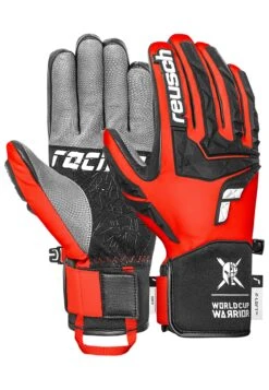 Fingerhandschuhe Reusch Ultra In 7809 Black / Fluo Red
