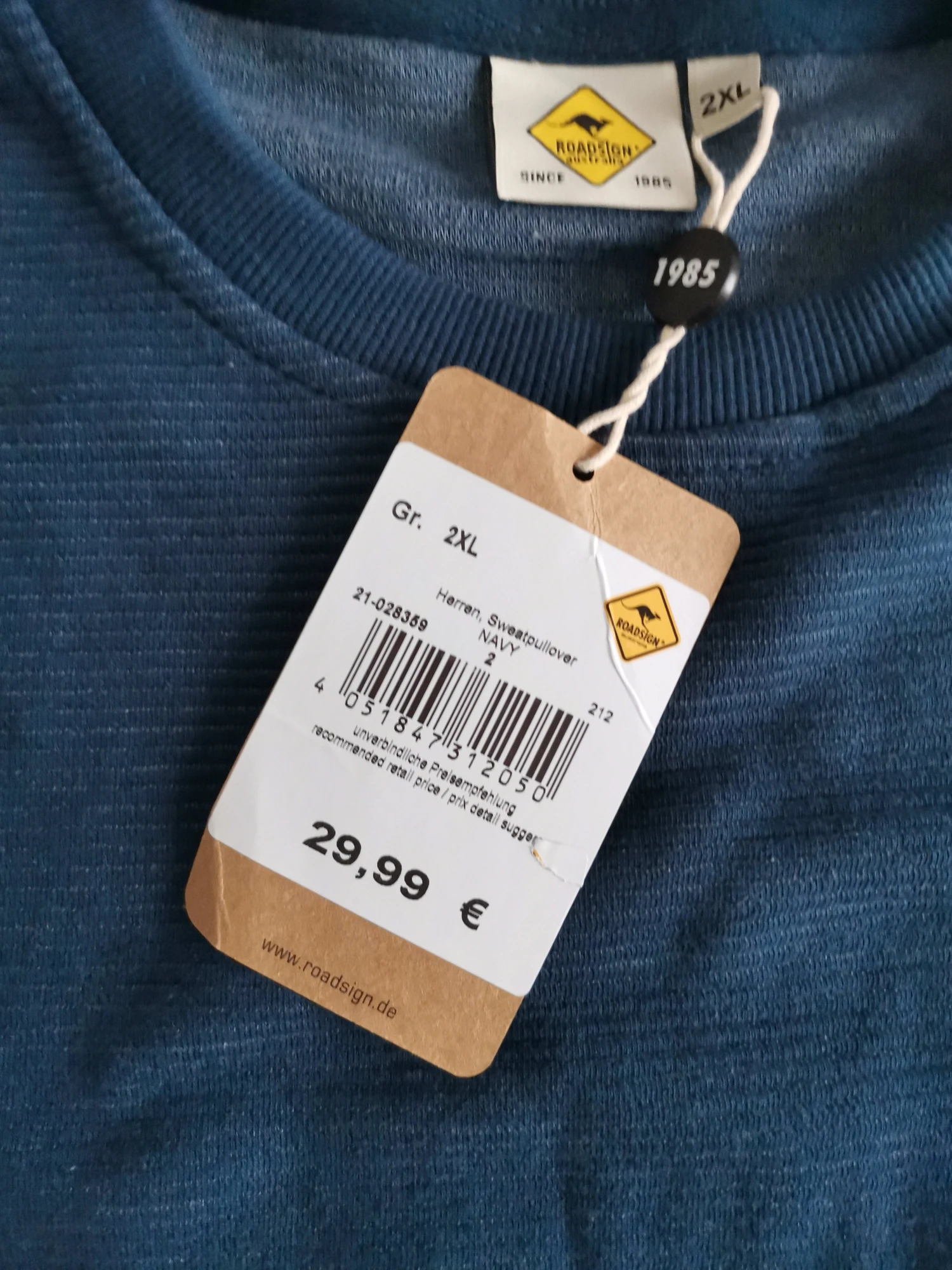 Roadsign Sweatshirt Pullover In Dunkelblau XXL 2XL Navy 3 Roadsign Sweatshirt Pullover In Dunkelblau XXL 2XL Navy – Bild 3