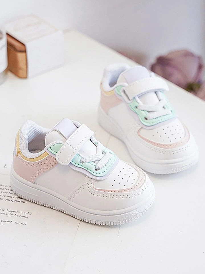 Sneakers In Weiß/ Rosa/ Türkis 3 Sneakers In Weiß/ Rosa/ Türkis – Bild 3