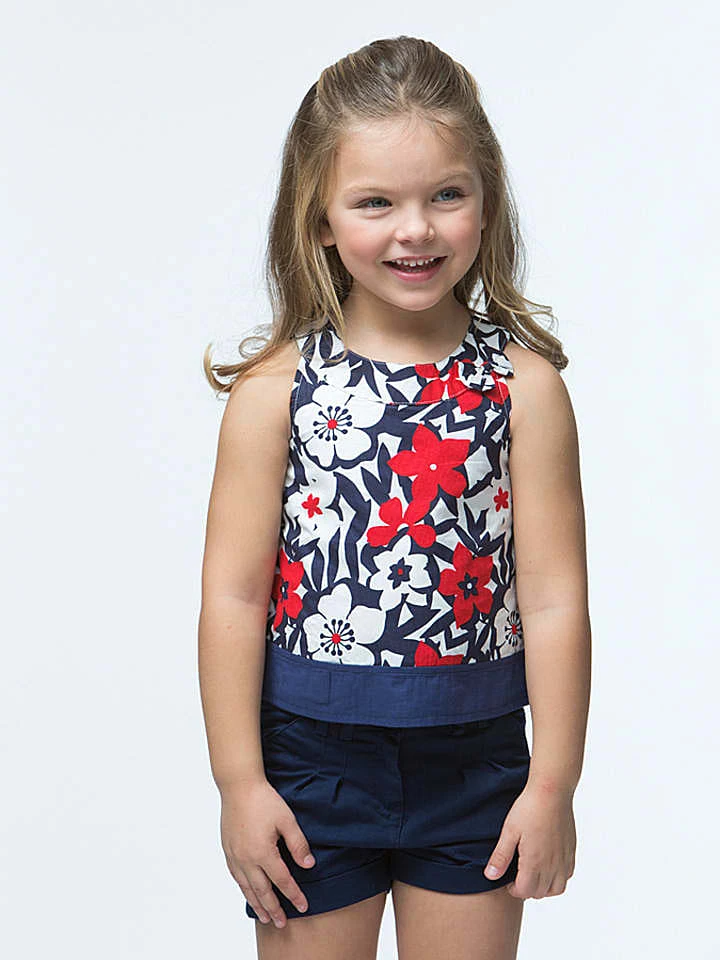 Top In Dunkelblau/ Weiß/ Rot 2 Top In Dunkelblau/ Weiß/ Rot – Bild 2