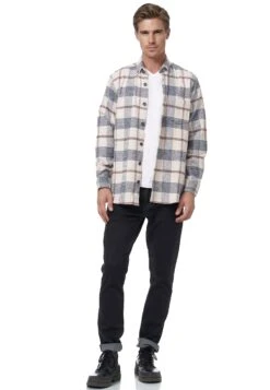 Holzfäller Flanell Hemd In Ecru / Navy -Limango Verkäufe rusty neal holzfaller flanell hemd in ecru navy 2