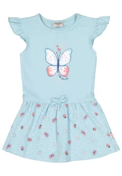Dress Dress AOP Butterfly In Pastel Blue