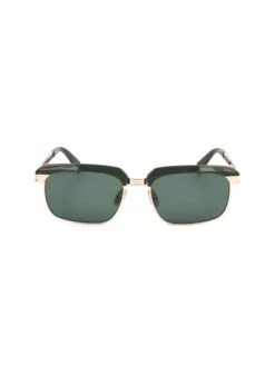 Salvatore Ferragamo Herren-Sonnenbrille In Gold/ Grün
