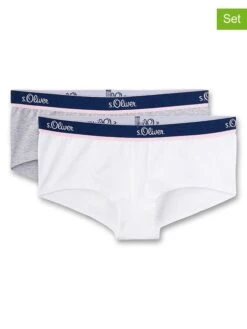 Sanetta 2er-Set: Pantys In Weiß/ Grau