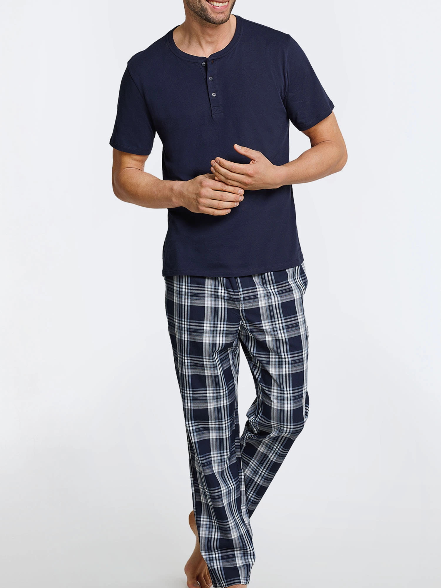 Schiesser Loungehose Mix & Relax In Dunkelblau-gem. 4 Schiesser Loungehose Mix & Relax In Dunkelblau-gem. – Bild 4