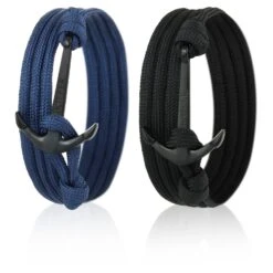 Anker-Armbänder Mit Einem Anker In Schwarz/Dunkelblau
