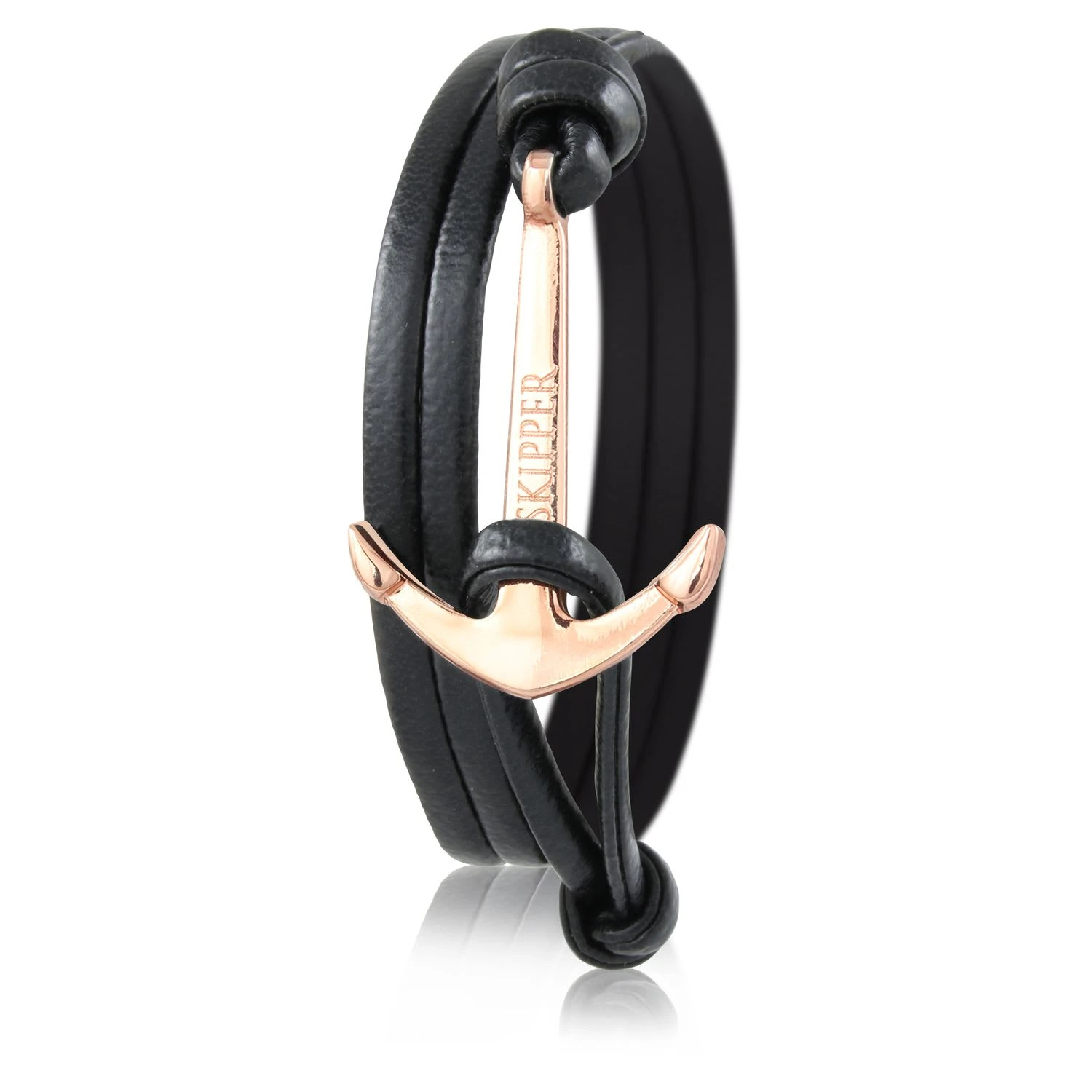 Anker-Armbänder Mit Einem Anker In Schwarz/Grau 2 Anker-Armbänder Mit Einem Anker In Schwarz/Grau – Bild 2