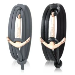 Anker-Armbänder Mit Einem Anker In Schwarz/Grau