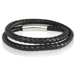 Armband Lederarmband In Schwarz