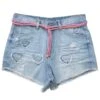 STACCATO Jeans Shorts Mit Gürtel Light Blue Denim