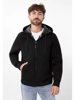 STREET ONE Sweatjacke In Schwarz/ Grau