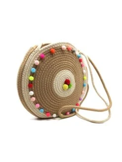 Umhängetasche In Beige - Ø 31 Cm -Limango Verkäufe summer accessories umhangetasche in beige o 31 cm 1