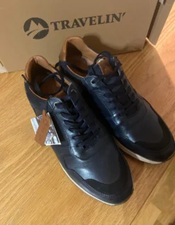 Leder-Sneakers "Tamworth" In Dunkelblau