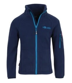TROLLKIDS Fleece Jacke "Arendal PRO" In Marineblau / Mittelblau