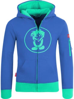 TROLLKIDS Sweatjacke "Sortland" In Blau/ Grün