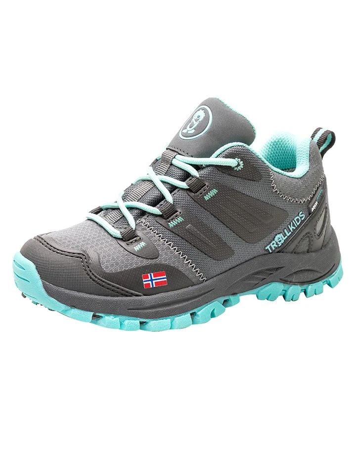 TROLLKIDS Trekkingschuhe "Rondane Hiker Low" In Grau/ Türkis 2 TROLLKIDS Trekkingschuhe "Rondane Hiker Low" In Grau/ Türkis – Bild 2