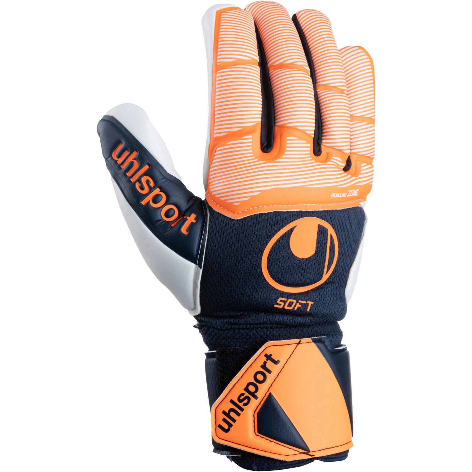 UHLSPORT Torwarthandschuhe SOFT HN COMP In Marine-fluo Orange-weiß 1 UHLSPORT Torwarthandschuhe SOFT HN COMP In Marine-fluo Orange-weiß