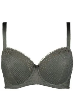 Ulla Popken Bügel-BH Softschale Stickerei E-Cup In Grün