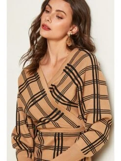 Kleid In Camel/ Schwarz -Limango Verkäufe unanyme georges rech kleid in camel schwarz 3