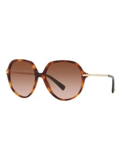 Valentino Damen-Sonnenbrille In Gold/ Braun